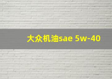 大众机油sae 5w-40